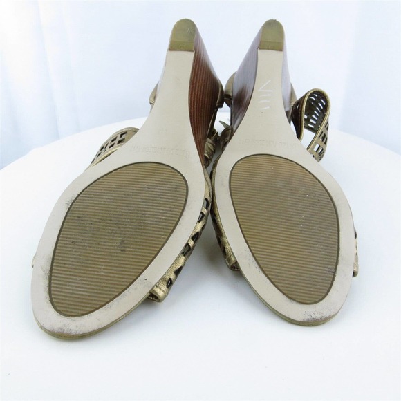 Enzo Angiolini Women‎ Gladiator Shoes Quinn Bronze Leather Buckle Size 8 Medium - Picture 9 of 10